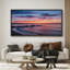 Art mural sur toile coloré "Sunset Sunset Over Ocean" - Photographie côtière sereine pour décoration de maison de plage moderne-116517755-116517756