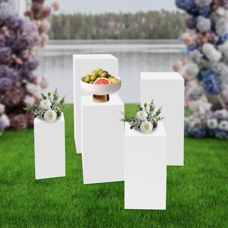 5Pcs Freestanding Square Elegant Display Cake Pedestal Stands