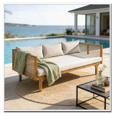 Outdoor Patio Sofa with Cushion