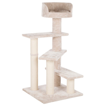 TRIXIE Tulia Senior 40.2" Cat Tower, 4-Level Cat Tree, Sisal Scratching Posts, Plush Platforms, Top Platform Bed