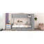 Lit superposé double au-dessus de double avec 2 tiroirs et armoire multicouche, gris-1599949351