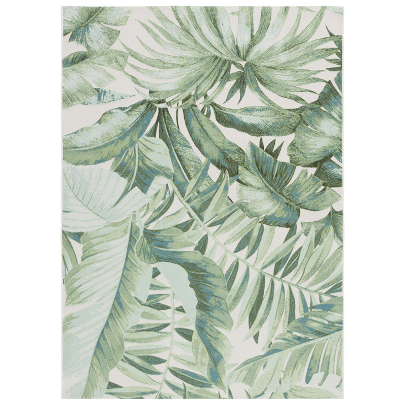Adesola 500 Performance Floral Indoor/Outdoor Area Rug, Rectangle 5'3" x 7'6"