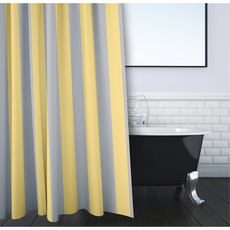 Rideau de douche simple, Pluie / citron