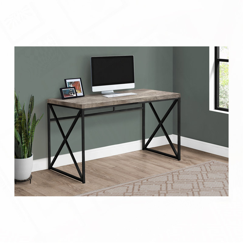 Home Office Computer Desk, Taupe/Black