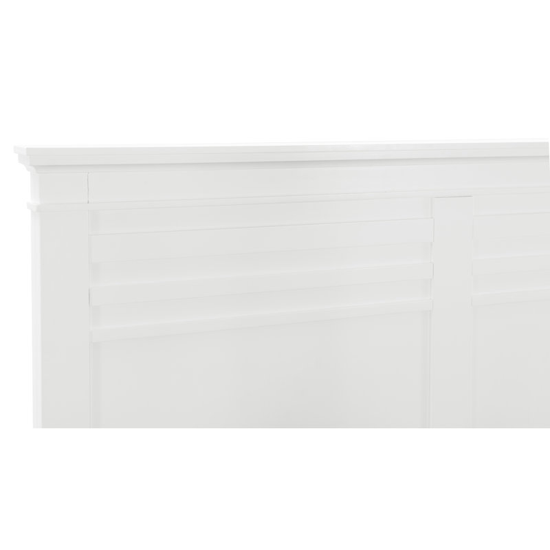 Oakridge Solid Wood Bed Frame, White, Queen