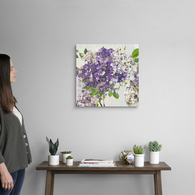 "Summer Hydrangea II" par Asia Jensen, reproduction d’art sur toile, H 20 po x l 20 po x P 1,25 po, Toile tendue