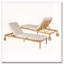 Chaise longue d'extérieur avec roulettes