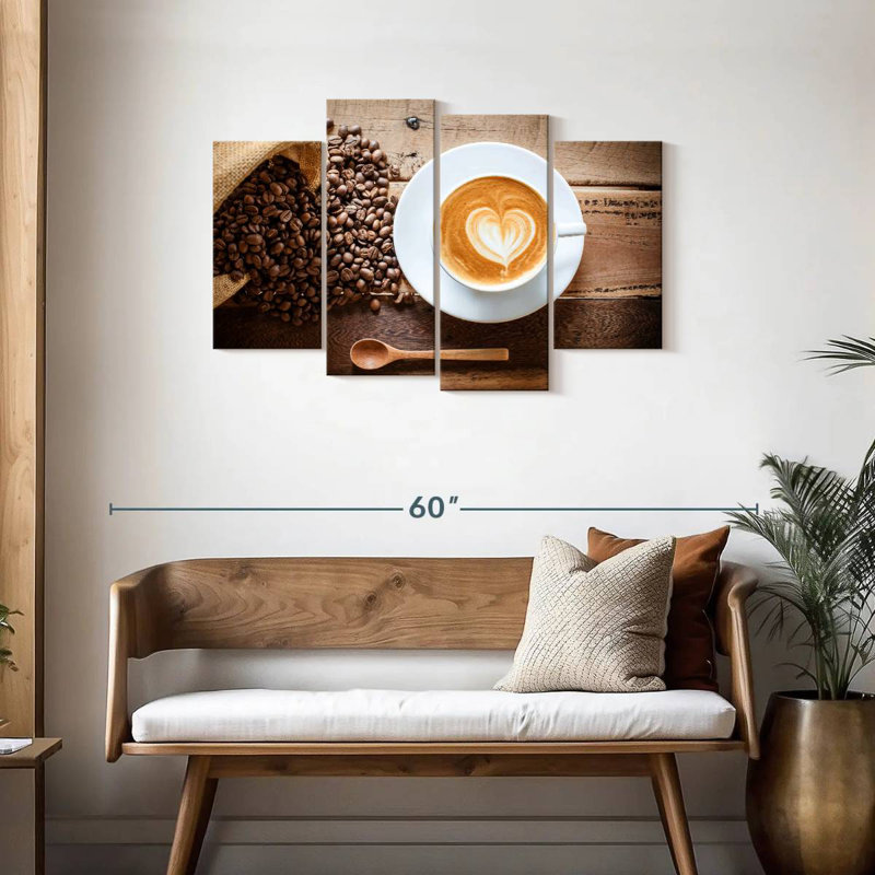 Yarlin Latte Coffee, 27" H x 43" W