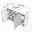 Meuble-lavabo de salle de bain avec lavabo, grand meuble-lavabo autoportant pour salle de bain moderne, lavabo une pièce blanc sans bonde ni robinet