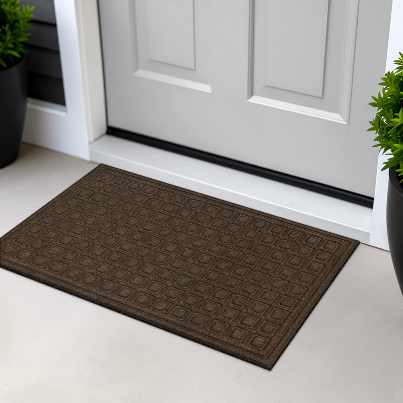 Paillasson Textures Blocks, L 18 po x L 30 po, Brun
