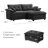 88.9" Wide Comfy Cloud Couch with Ottoman, Cloud Modular Sectional Sofa, Sectional Couches for Living Room-Cloud-Like Chenille Upholstery Bonless, Tufted Back, and Modern Design-2111480247