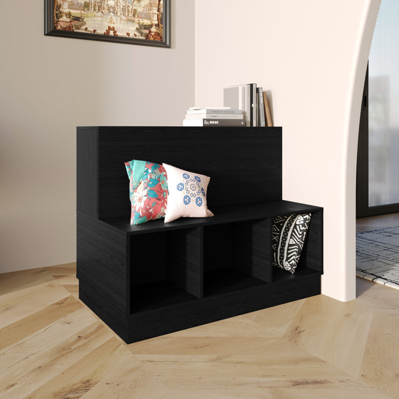 Banc de rangement multifonctionnel Xenia, Noir
