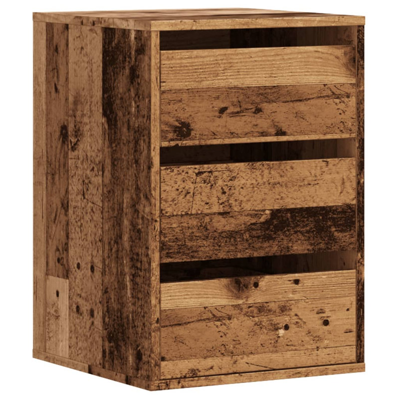 Asmarina Rectangle Accent Chest, Old Wood, 58cm H x 40cm W x 41cm D
