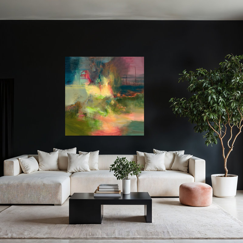 Canto Gitano, art contemporain abstrait, 48" H x 48" W