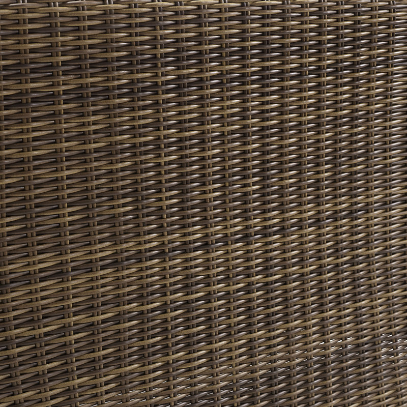 80.5'' Wide Metal Patio Sofa with Cushions, Sand, Brown