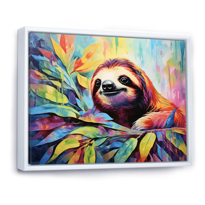 Colorful Pop Art Sloth - Sloth Wall Decor