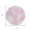 Tapis intérieur rond lavable abstrait 8 pi rose