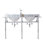 Embassy Stone Oval Console Bathroom Sink with Faucet and Overflow