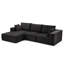 Canapé modulaire Boneless de 109 po avec siège profond, canapé modulaire Cloud avec méridienne en forme de L pour la chambre à coucher du salon - aucun assemblage requis-1616832769