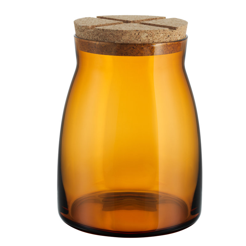 Bruk Glass Jar, Clear, 6.625" H x 5.25" W x 5.25" D