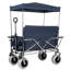 Chariot pliable convertible en banc 3-en-1 avec auvent et plateau de table pliable monté à l'arrière-1053220166