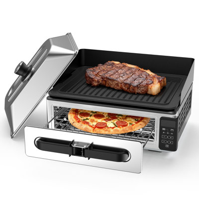 Griddle and Oven Combo, Desktop Electric Grill, Nonstick Grill Plate, Indoor Grill