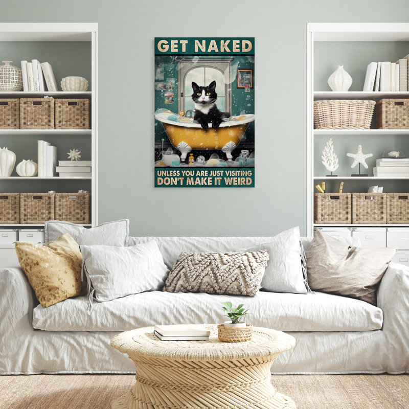 «Tuxedo Cat Get NUE - 1 pièce», L 11 po x H 14 po