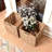 Two 12-Inch Square Handmade Wicker Baskets - Foldable Storage Bins with Handles