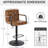 4-Piece Penacook Swivel Adjustable Height Upholstered Bar Stool -414252707