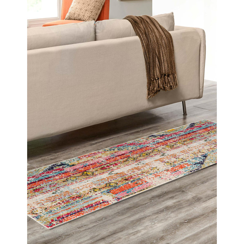 Tapis bleu clair Rohini, Runner 2'7 "x 10'