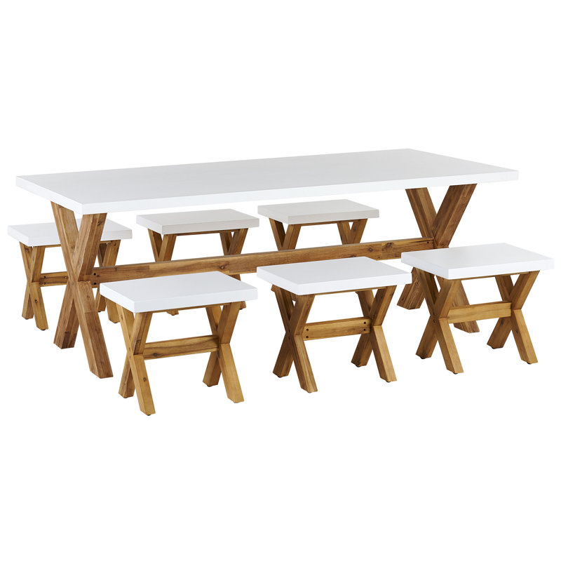 Monsey 6 - Person Patio Dining Set Rectangular Table