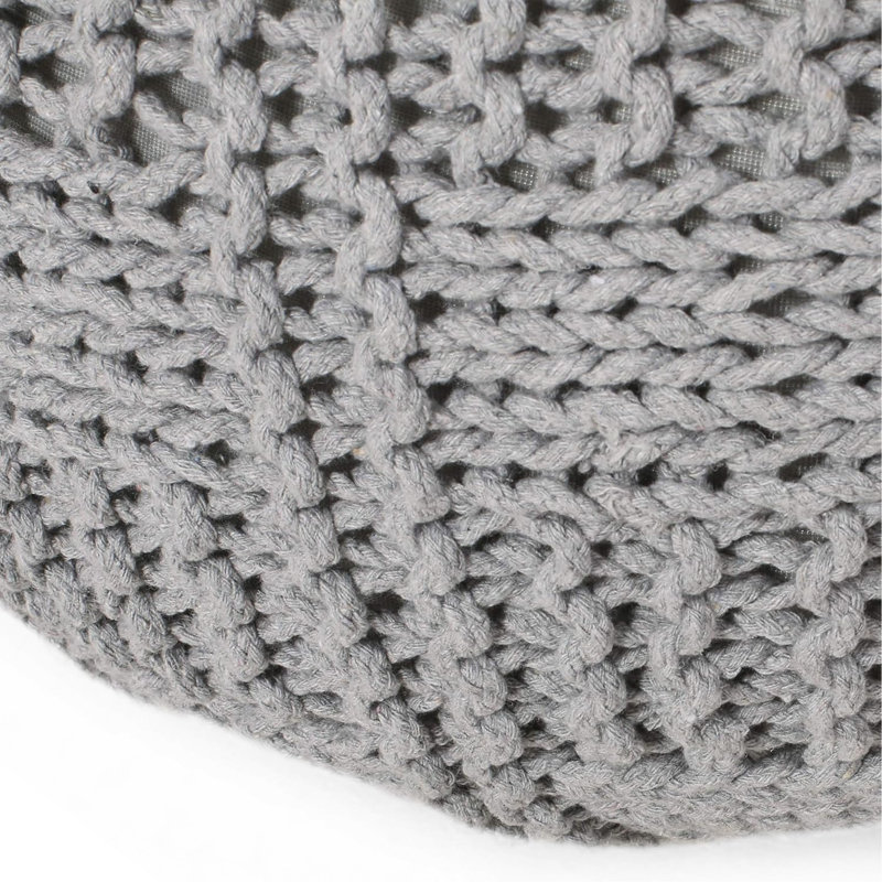 Pouf tricoté en coton 20 X 20