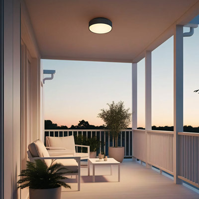 Channel LED Flush Mount, Indoor/Outdoor Wet Rated, 5-CCT Selectable, Dimmable