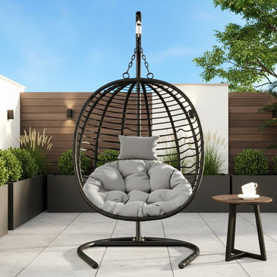 Chaise hamac pliante avec support et pieds antidérapants réglables