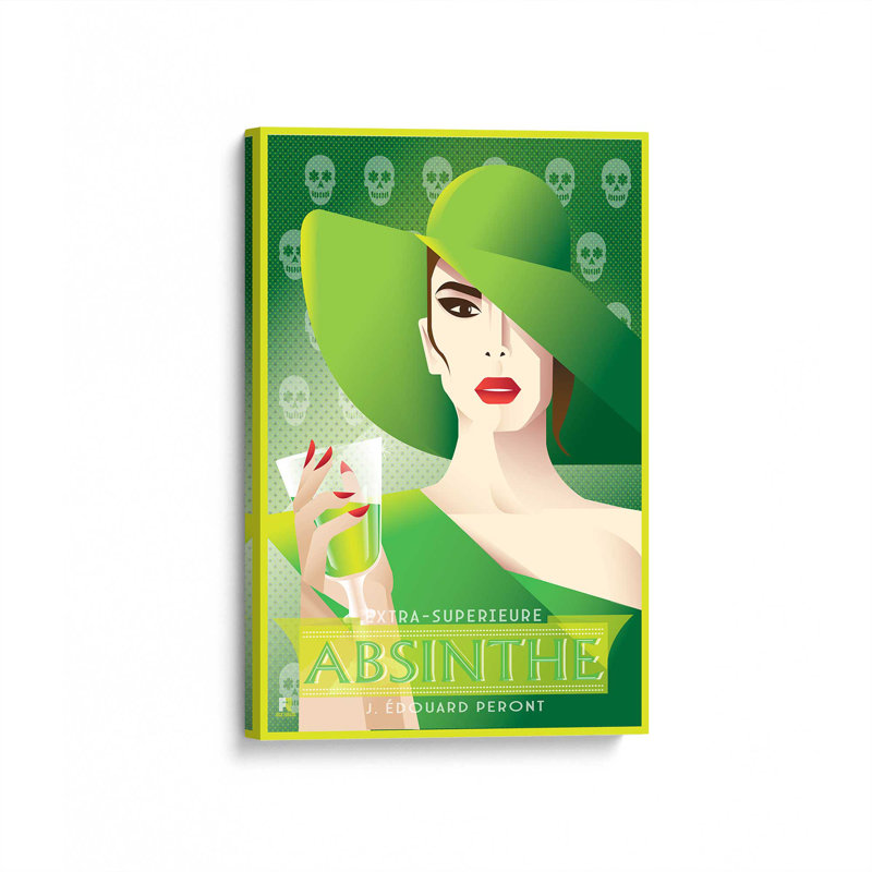 Absinthe rêverie, H 18 po x l 12 po