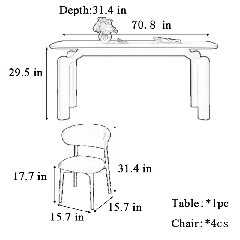 Barryte, 29.5"H x 70.8"L x 31.4"W