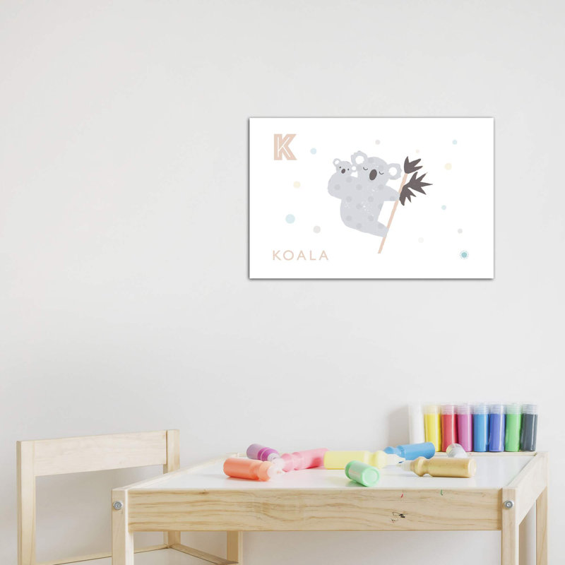 Koala - reproduction d'impression, Pas de tapis, Toile tendue, H 26 po x l 40 po x 1,5 po