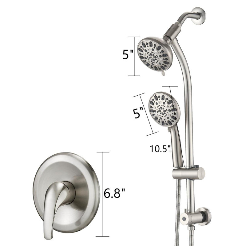 Système de douche complet, Nickel brossé