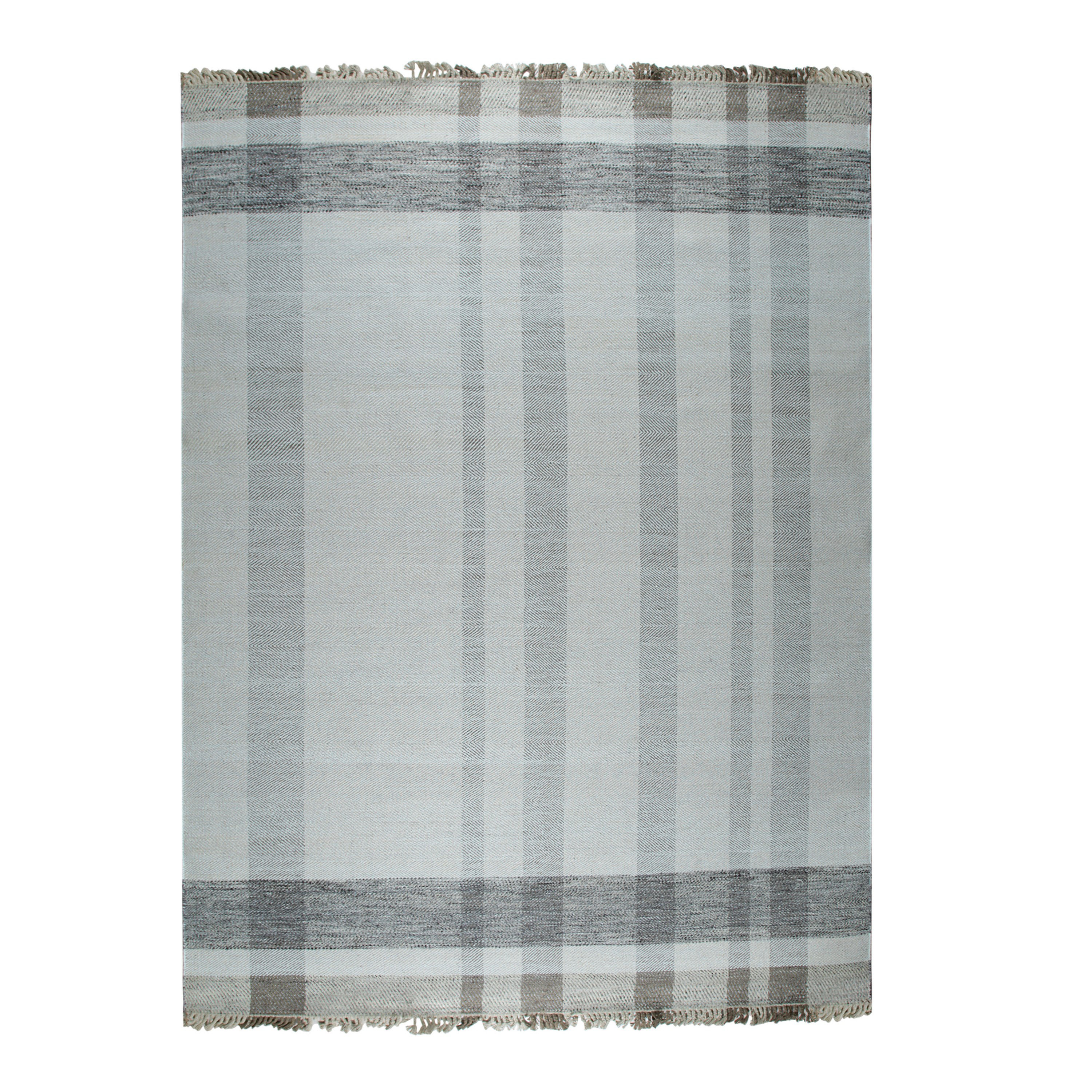 Hokku Designs Stylish and Durable Mariabella HandKnotted Striped Flat