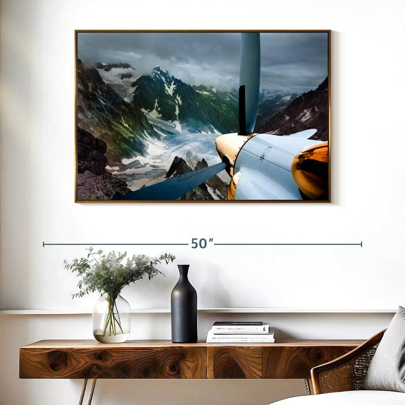 Beauté de l'aviation, Cadre flottant doré, 40 po x 27 po