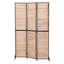 3 Panel Room Dividers And Folding Privacy Screen Natural Wooden Room Partitions 6Ft Wall Divider For Room Separation (Natural)