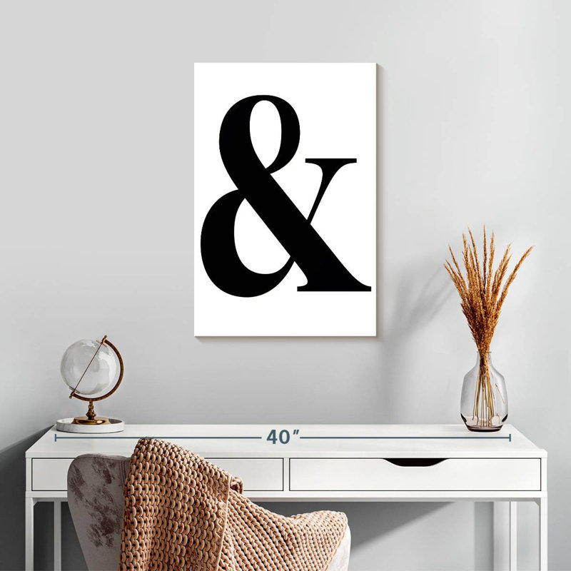 Tergel Minimalist Ampersand, 24" H x 16" W
