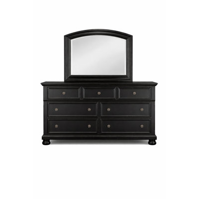 Aurane 65.25"W 7-Drawer Dresser & Mirror Set With Hidden Jewelry Tray · Traditional