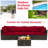Rattan Sectional Seating Group with Cushions-191992091