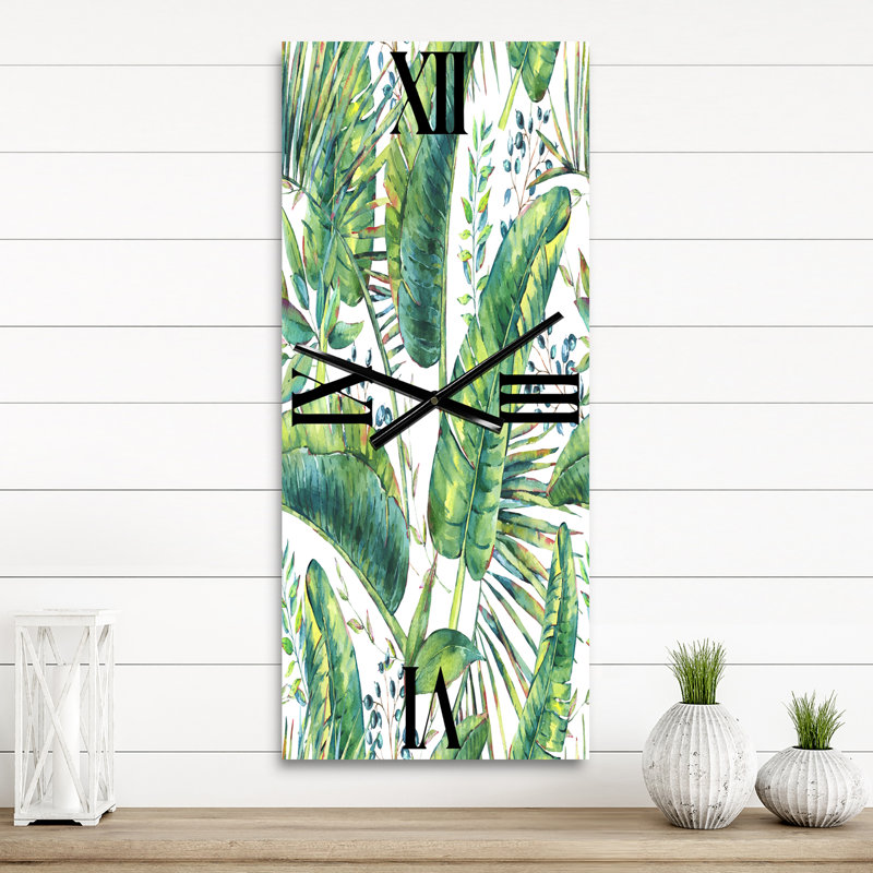 Horloge murale feuilles de bananier, Grand