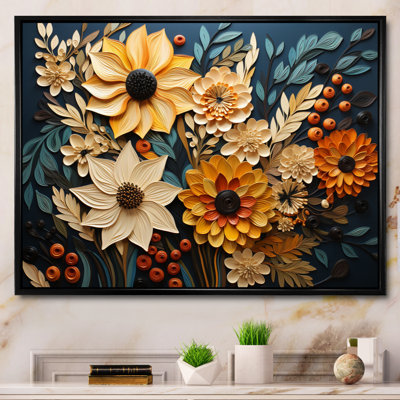 Abstract Sunflowers Symphony - Sunflowers Canvas Prints