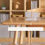 Bureau rectangulaire brun en bois massif-844613861