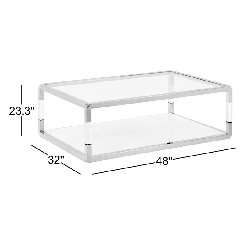 Wrought Studio Abubakary Glass Coffee Table