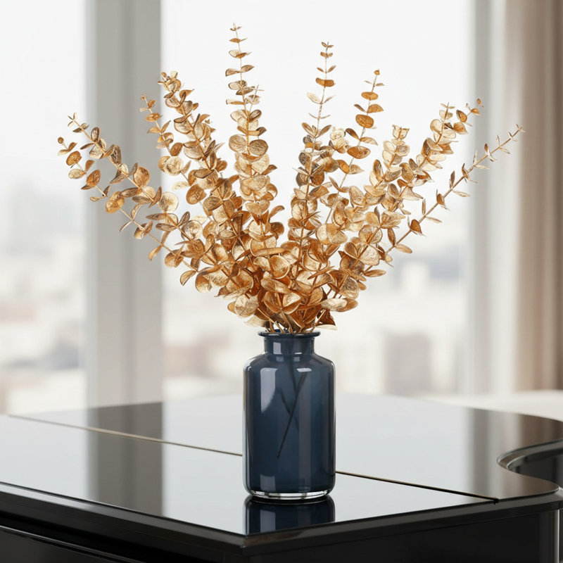 30 pièces d'eucalyptus artificiels tiges de verdure réalistes résistantes aux rayons UV et à l'eucalyptus pour vase, mariage et décoration intérieure