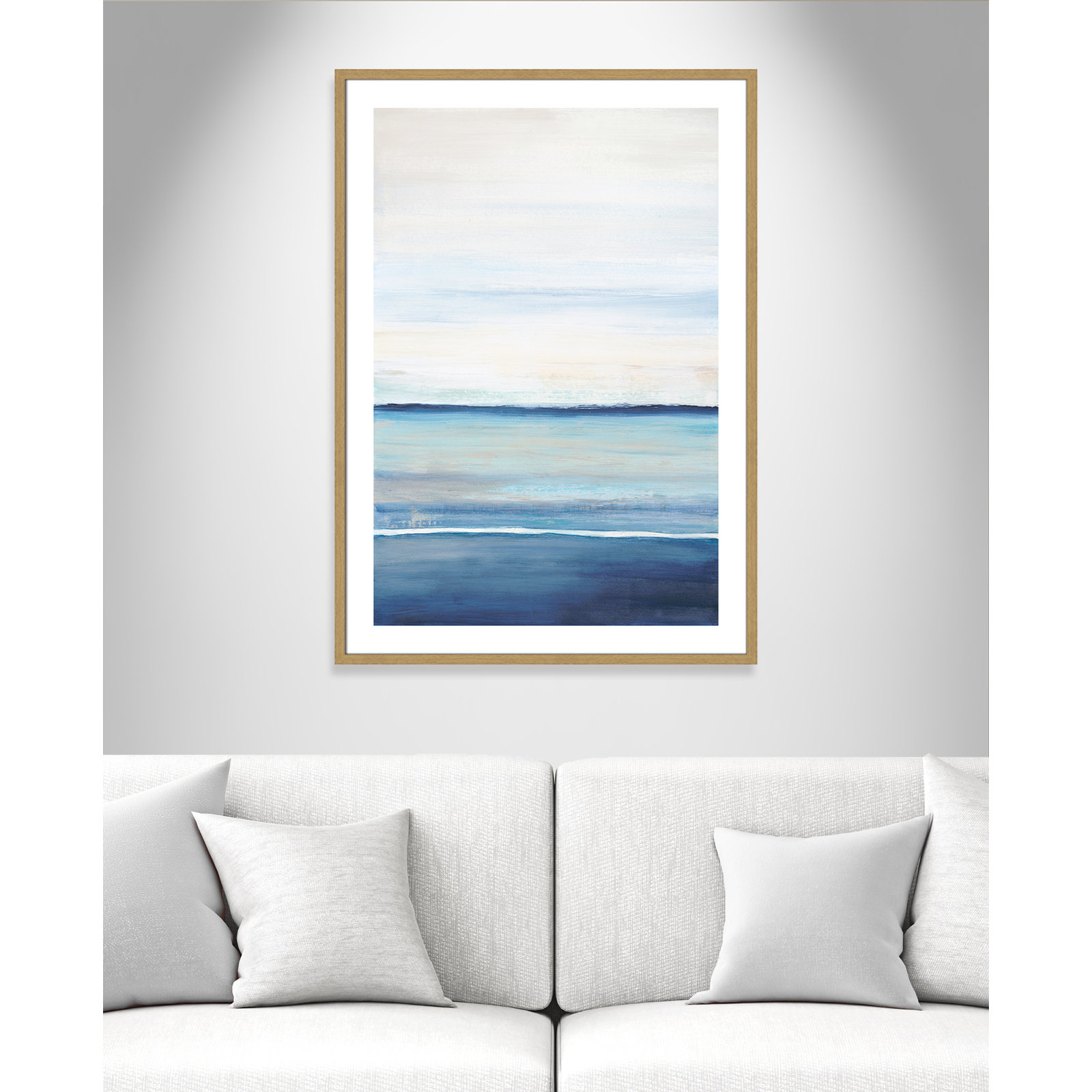 Distant Whispers by Filippo Ioco - Painting Print, Beige Wood Framed Paper, 41.5" H x 29.5" W x 0.75" D